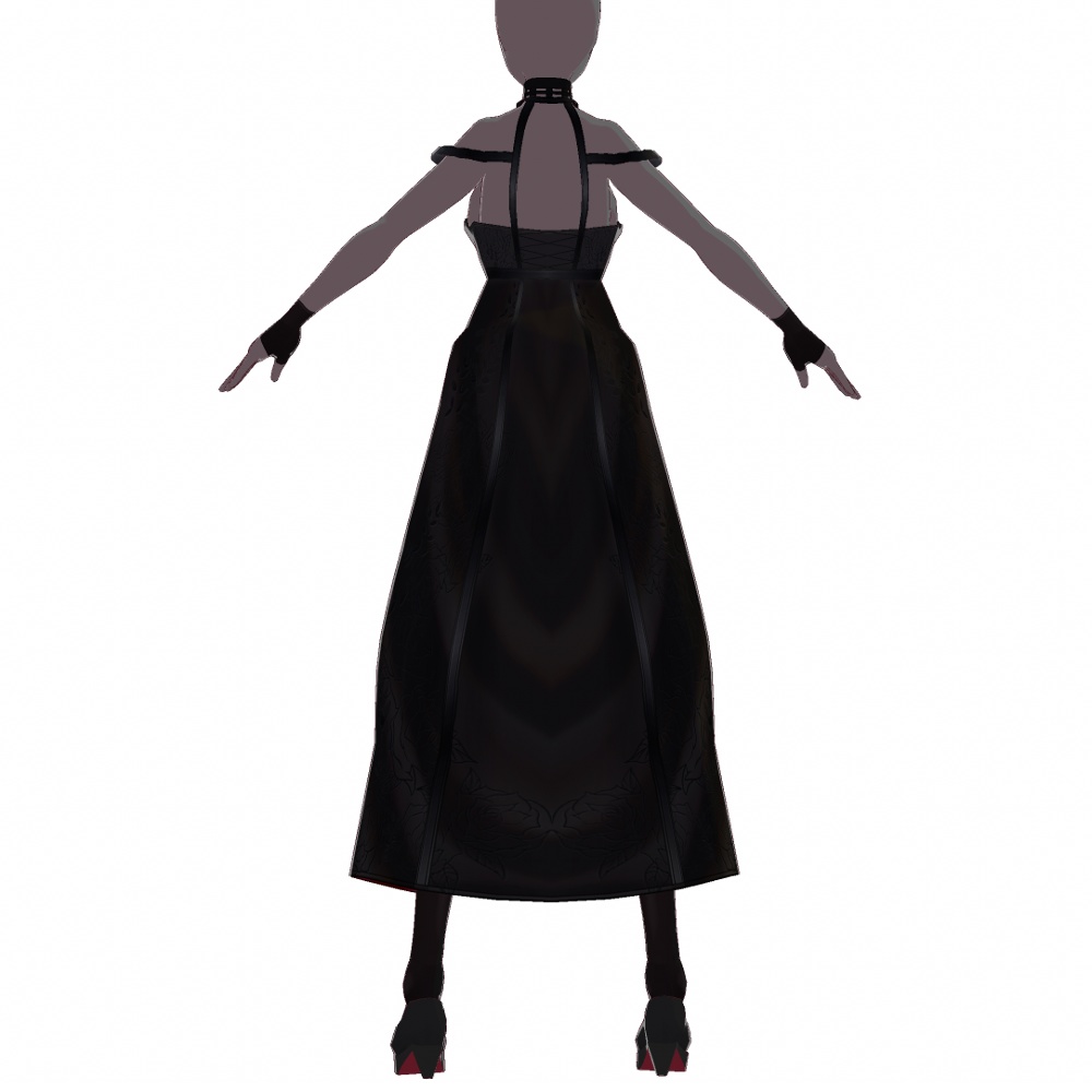 VRoid用 ロングドレス "いばら姫" - Long Dress "Thorn Princess"