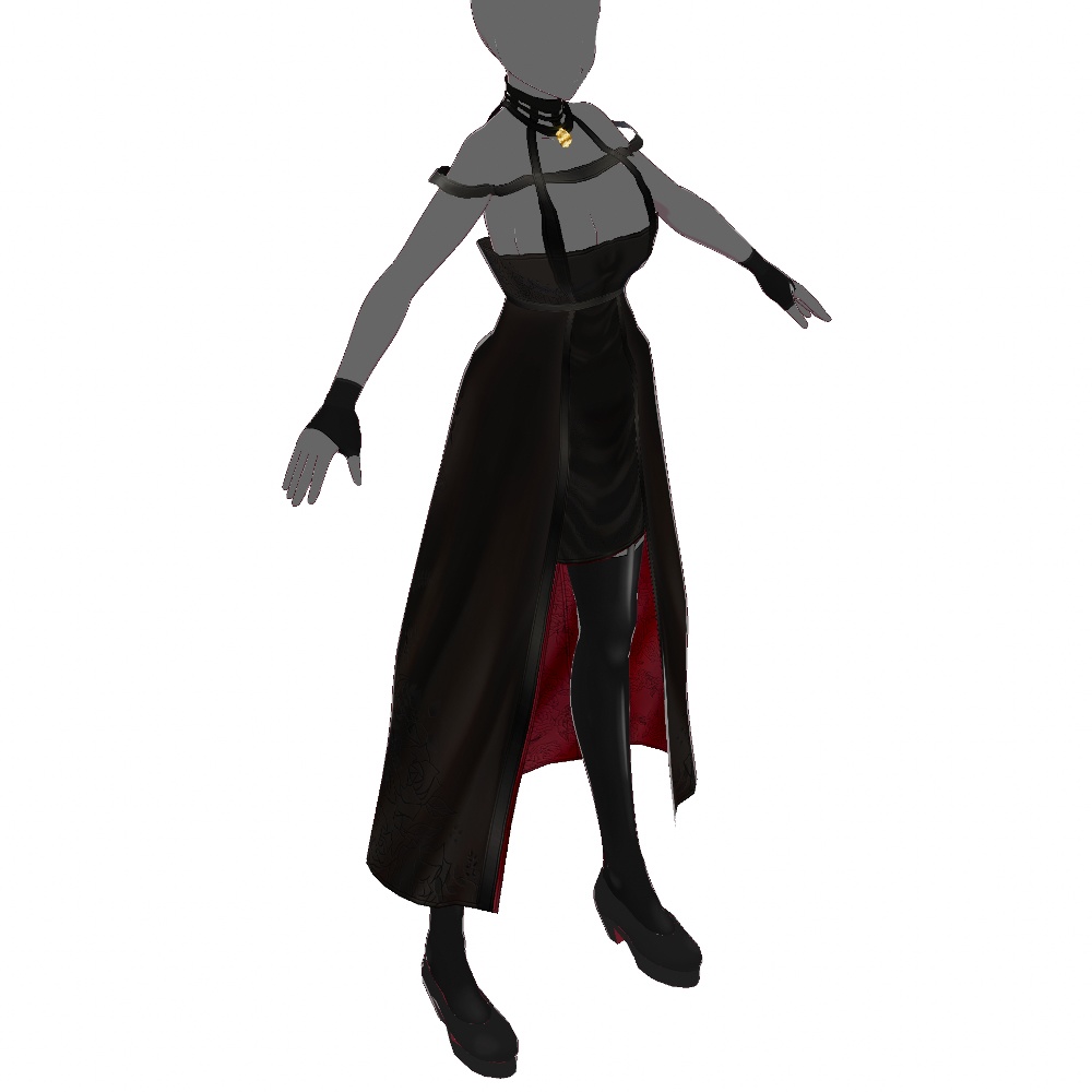 VRoid用 ロングドレス "いばら姫" - Long Dress "Thorn Princess"