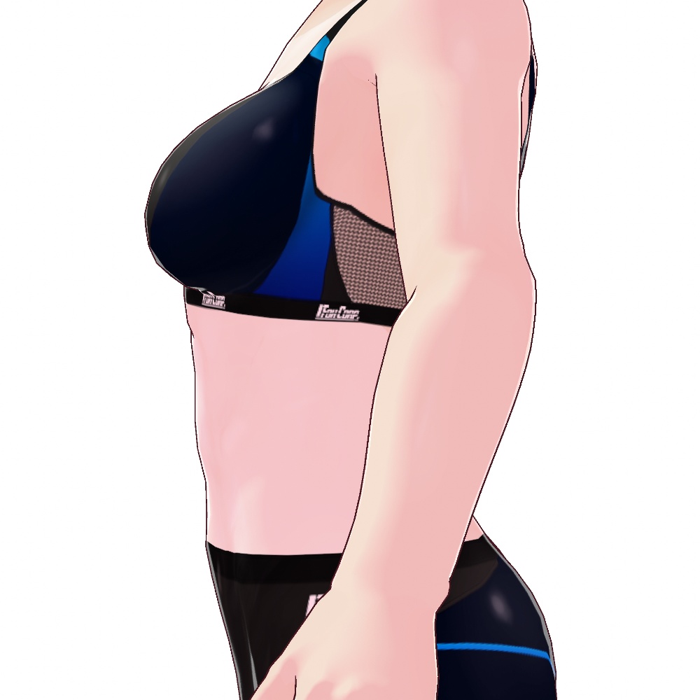 VRoid用 4色展開 スポブラ&着圧タイツ、日焼け肌セット - Sports Bra & Compression Leggings 4Colors