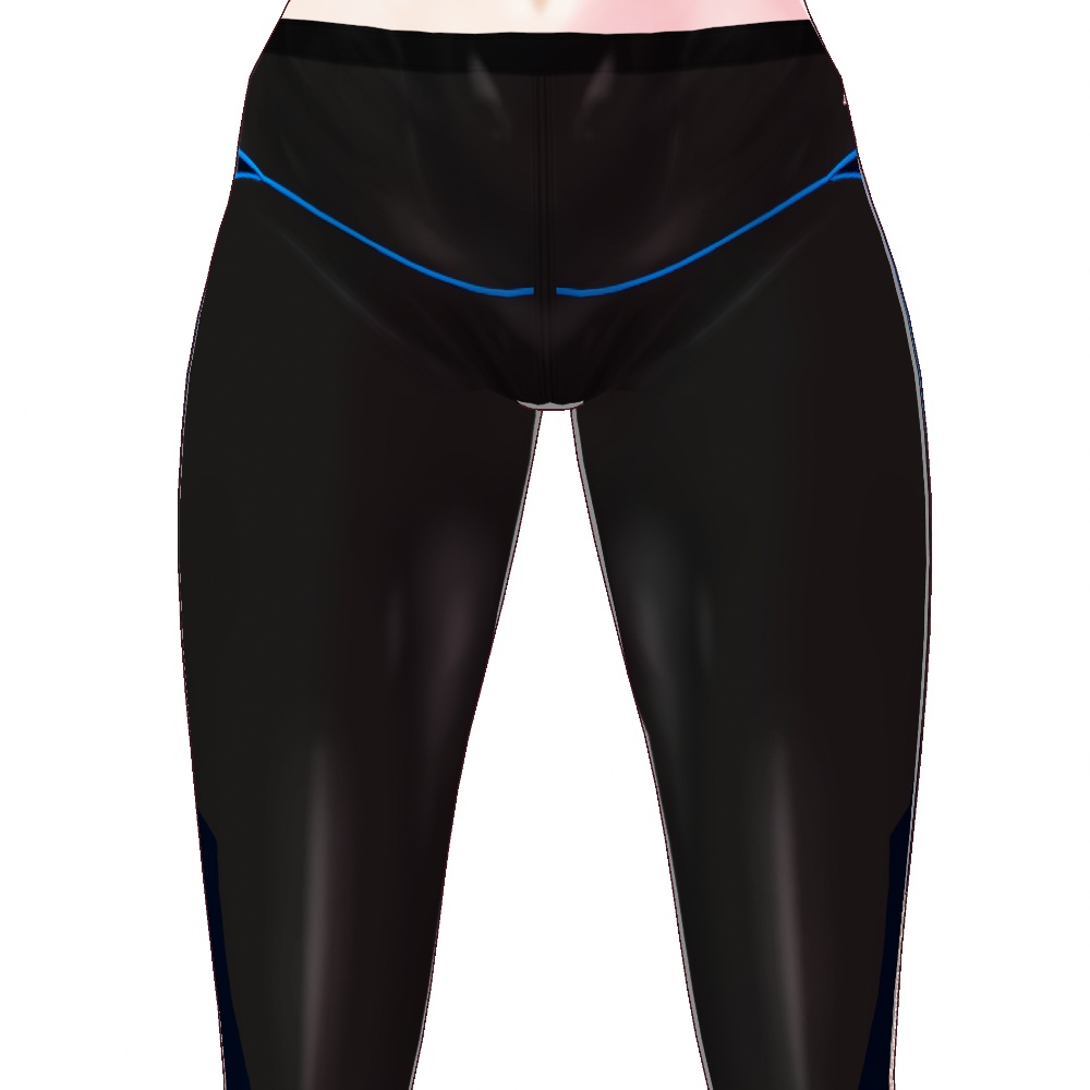 VRoid用 4色展開 スポブラ&着圧タイツ、日焼け肌セット - Sports Bra & Compression Leggings 4Colors