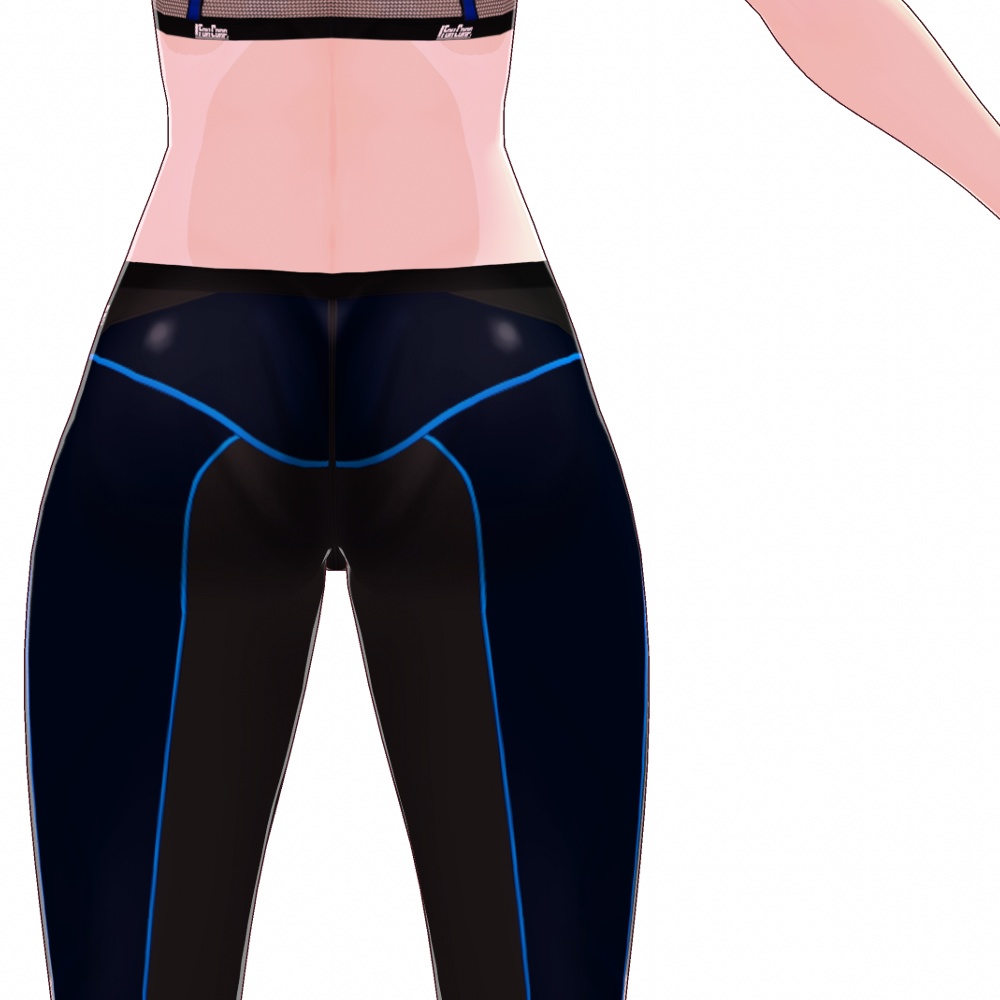 VRoid用 4色展開 スポブラ&着圧タイツ、日焼け肌セット - Sports Bra & Compression Leggings 4Colors