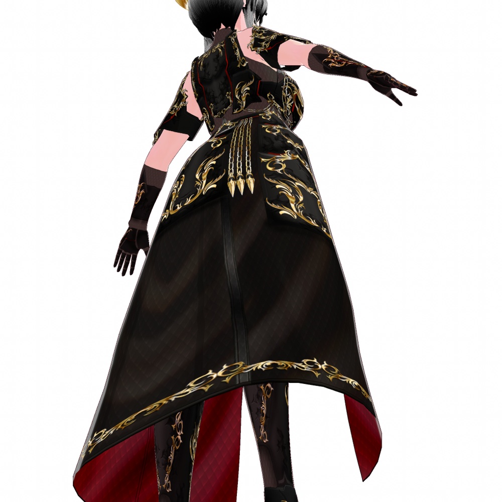 VRoid用 ドレスアーマー 龍姫 - Dress Armor "Black Dragoon"