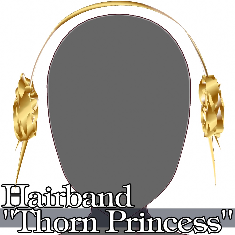 VRoid用 ヘアアクセサリー いばら姫 - Hairband "Thorn Princess"