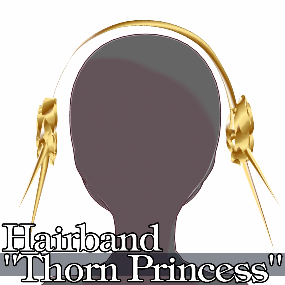 VRoid用 ヘアアクセサリー いばら姫 - Hairband "Thorn Princess"