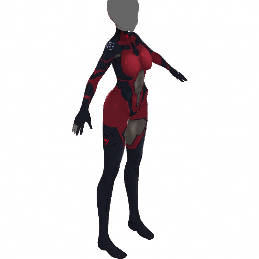 VRoid用 5色展開 サイバースーツ "OBS-P" - Cyber Suits "OBS-P" 5Colors