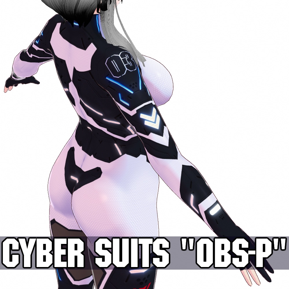 VRoid用 5色展開 サイバースーツ "OBS-P" - Cyber Suits "OBS-P" 5Colors