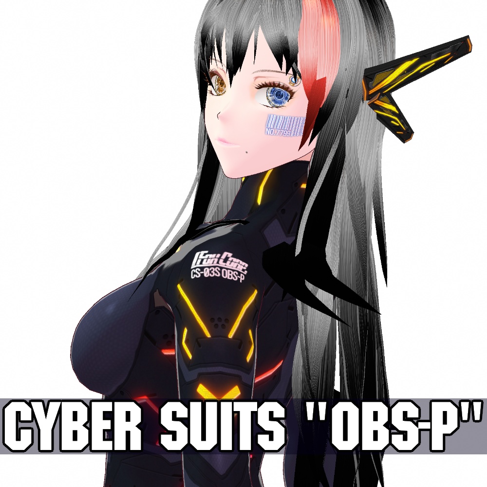 VRoid用 5色展開 サイバースーツ "OBS-P" - Cyber Suits "OBS-P" 5Colors