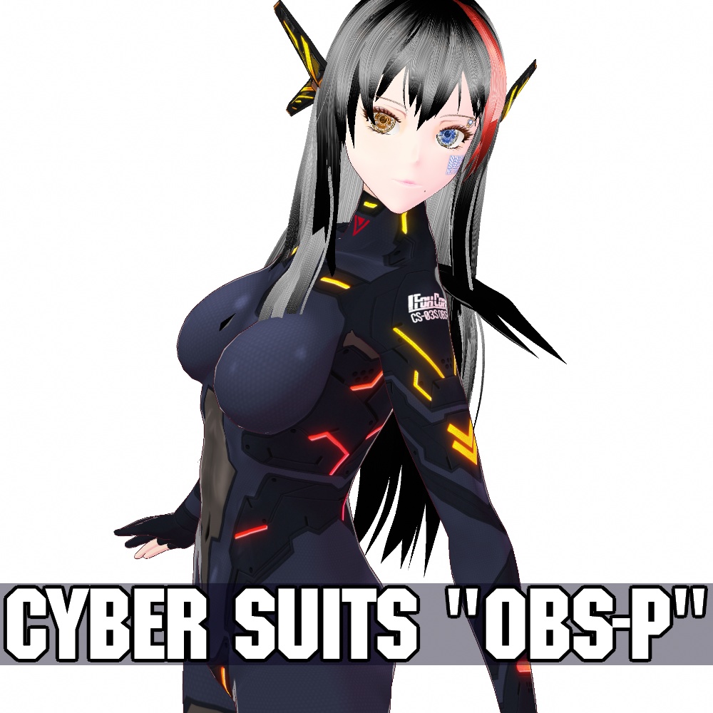 VRoid用 5色展開 サイバースーツ "OBS-P" - Cyber Suits "OBS-P" 5Colors