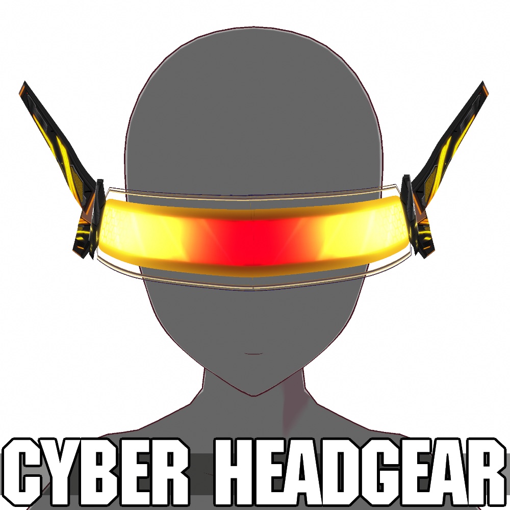 VRoid用 4色展開 サイバーヘッドギア - Cyber Headgear 4Colors