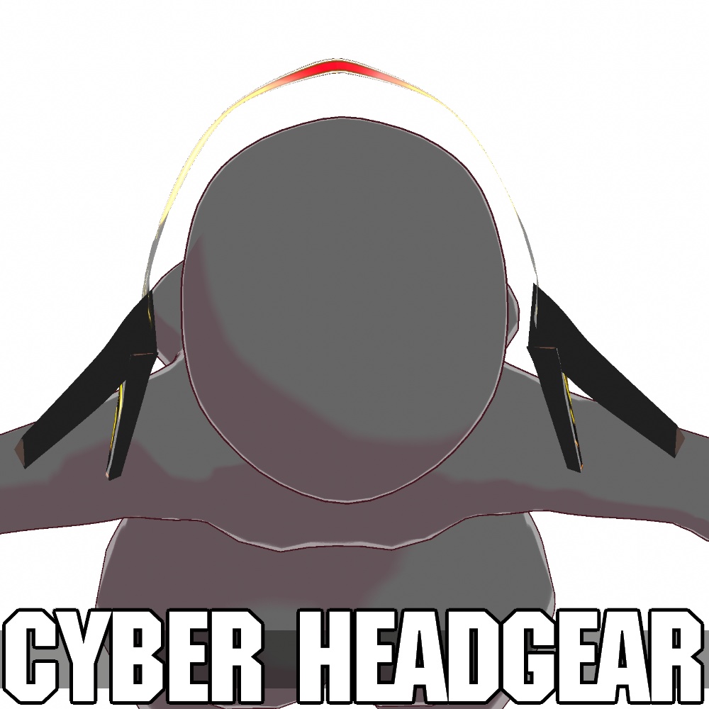 VRoid用 4色展開 サイバーヘッドギア - Cyber Headgear 4Colors