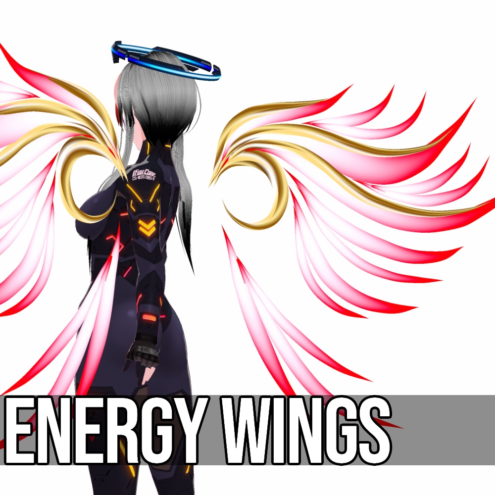 VRoid用 4色展開 エナジーウイング - Energy Wings 4Colors