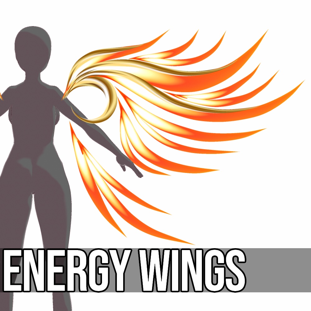VRoid用 4色展開 エナジーウイング - Energy Wings 4Colors