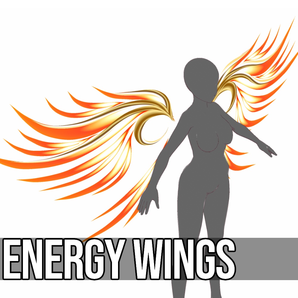 VRoid用 4色展開 エナジーウイング - Energy Wings 4Colors