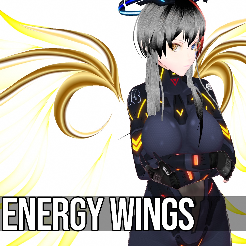 VRoid用 4色展開 エナジーウイング - Energy Wings 4Colors