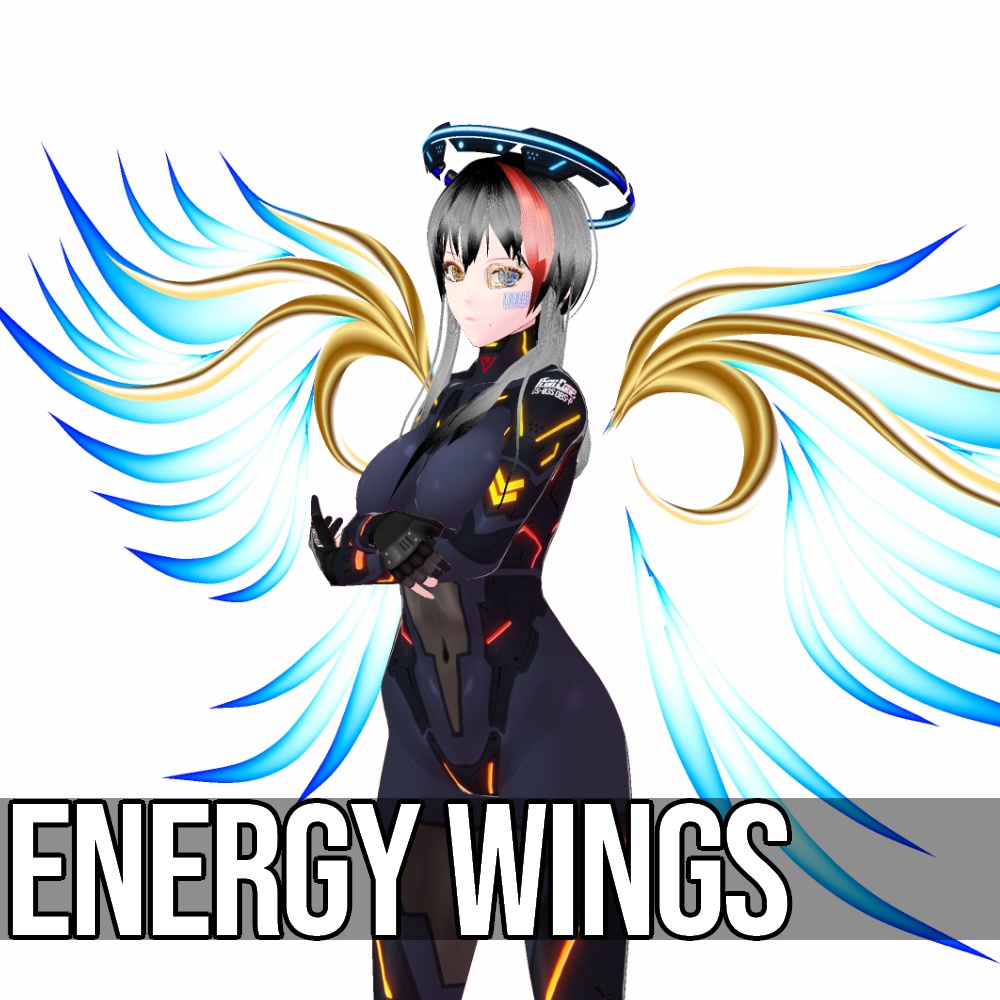 VRoid用 4色展開 エナジーウイング - Energy Wings 4Colors