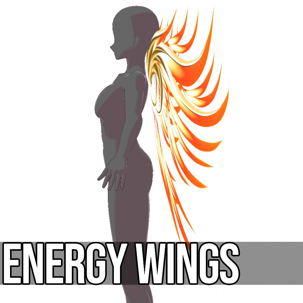 VRoid用 4色展開 エナジーウイング - Energy Wings 4Colors
