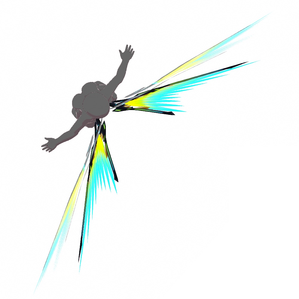 VRoid用 3色展開 サイバーエナジーウイング - Cyber Energy Wings 3Colors