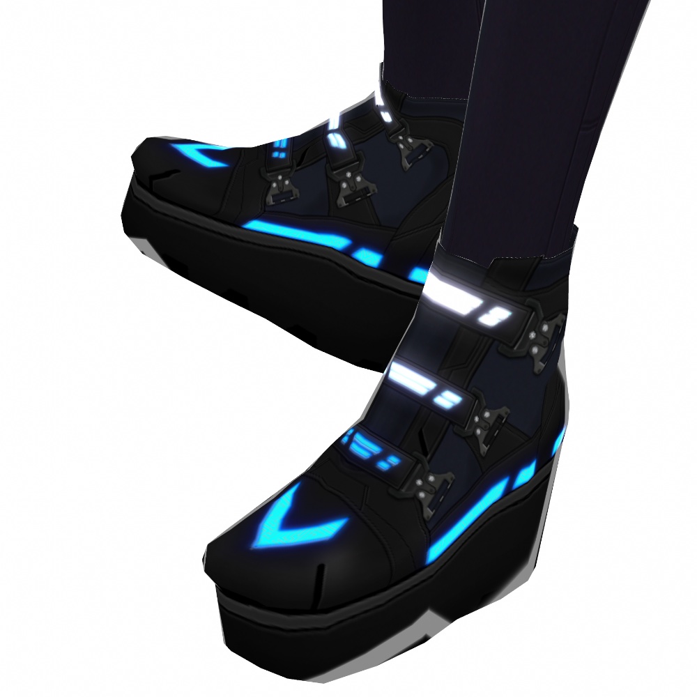 VRoid用 4色展開 サイバーブーツ2 - Cyber Boots Design2 4Colors