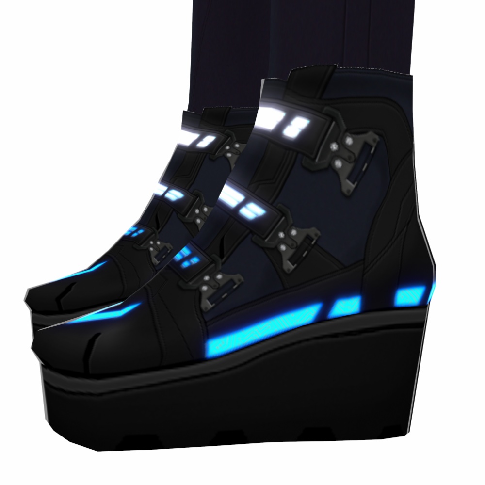 VRoid用 4色展開 サイバーブーツ2 - Cyber Boots Design2 4Colors