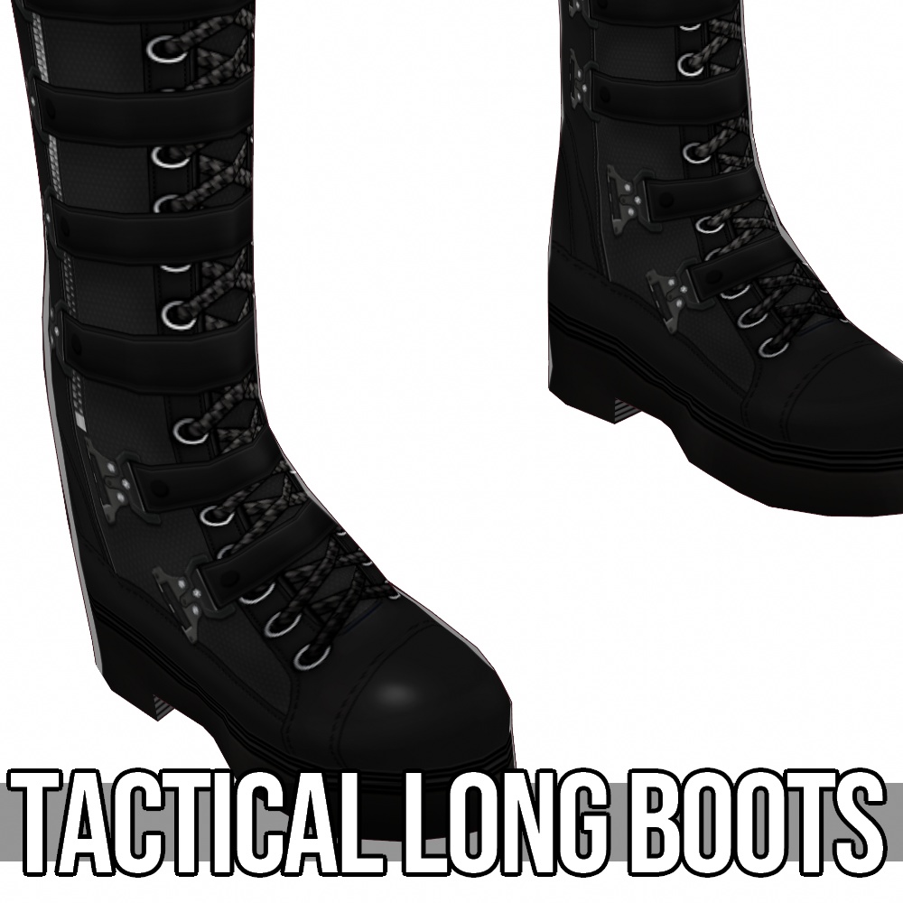 VRoid用 ロングタクティカルブーツ - Long Tactical Boots
