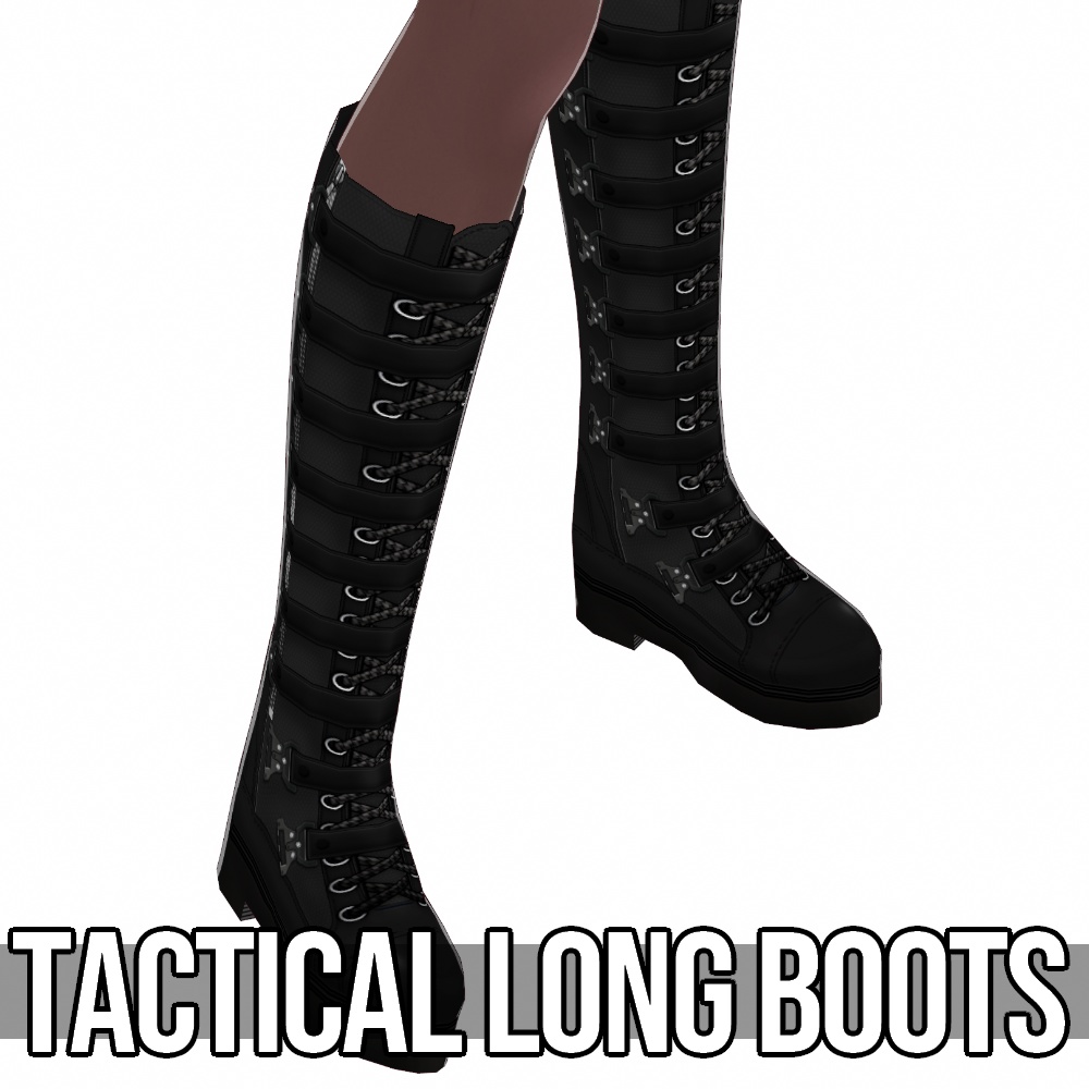 VRoid用 ロングタクティカルブーツ - Long Tactical Boots