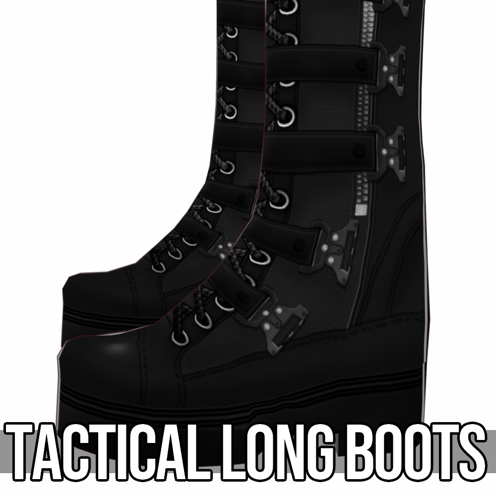 VRoid用 ロングタクティカルブーツ - Long Tactical Boots