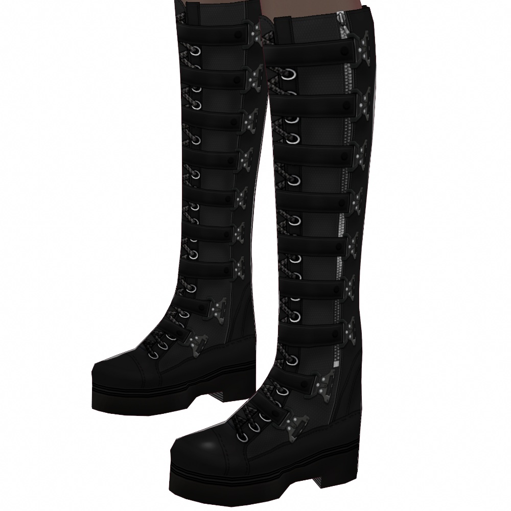 VRoid用 ロングタクティカルブーツ - Long Tactical Boots