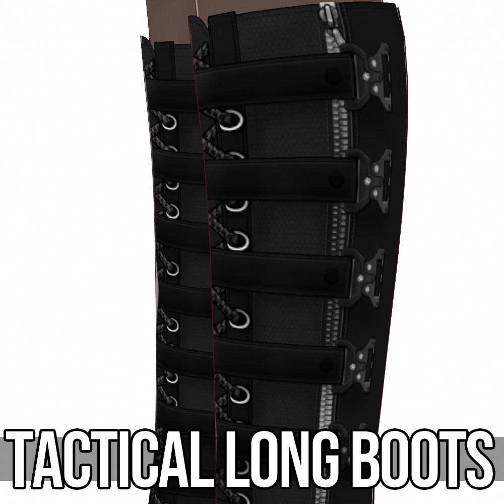 VRoid用 ロングタクティカルブーツ - Long Tactical Boots