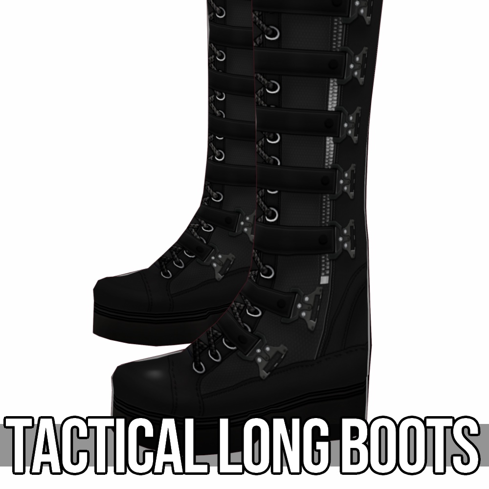 VRoid用 ロングタクティカルブーツ - Long Tactical Boots
