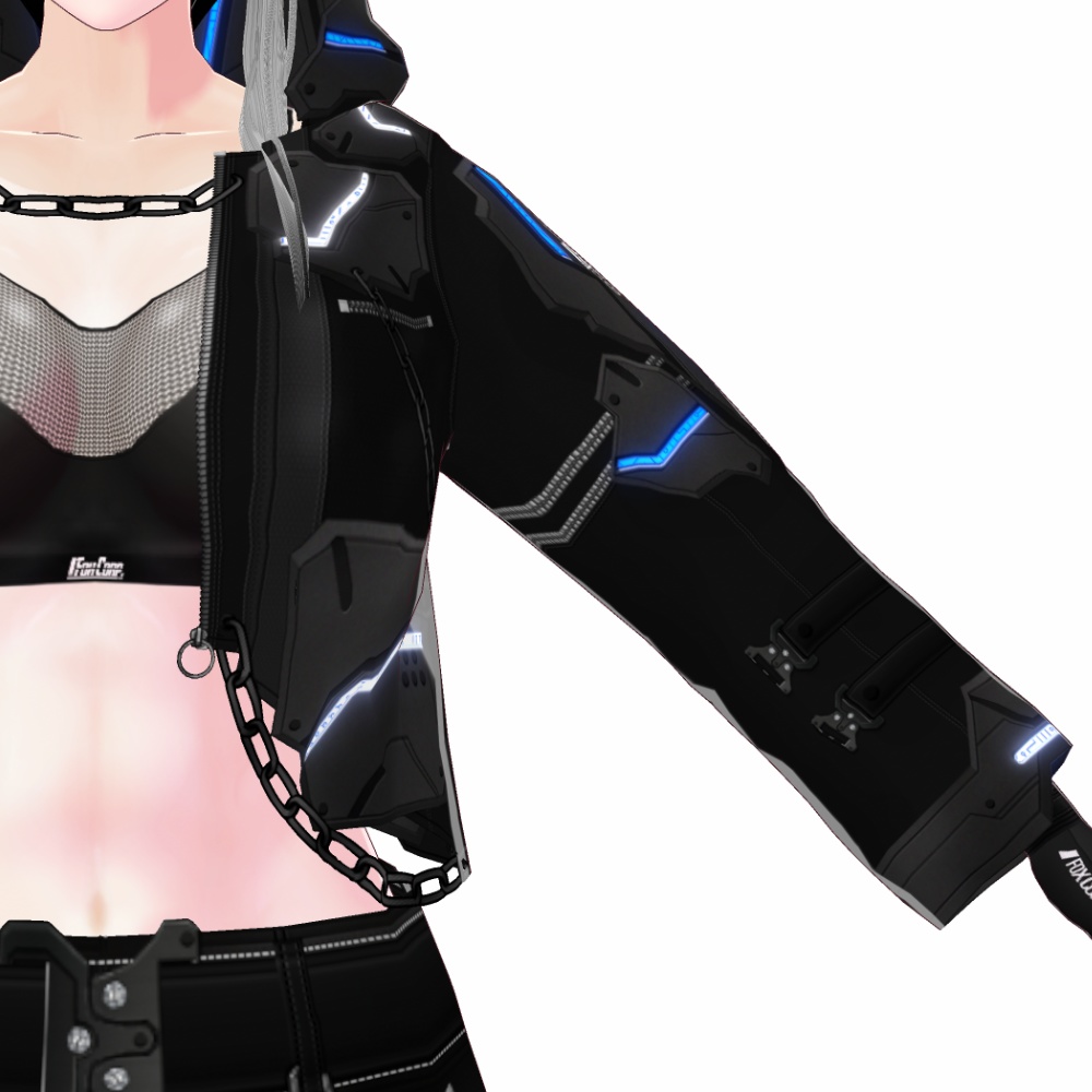 VRoid用 4色展開 サイバージャケット "G.H.O.S.T." - Cyber Jacket "G.H.O.S.T." 4Colors