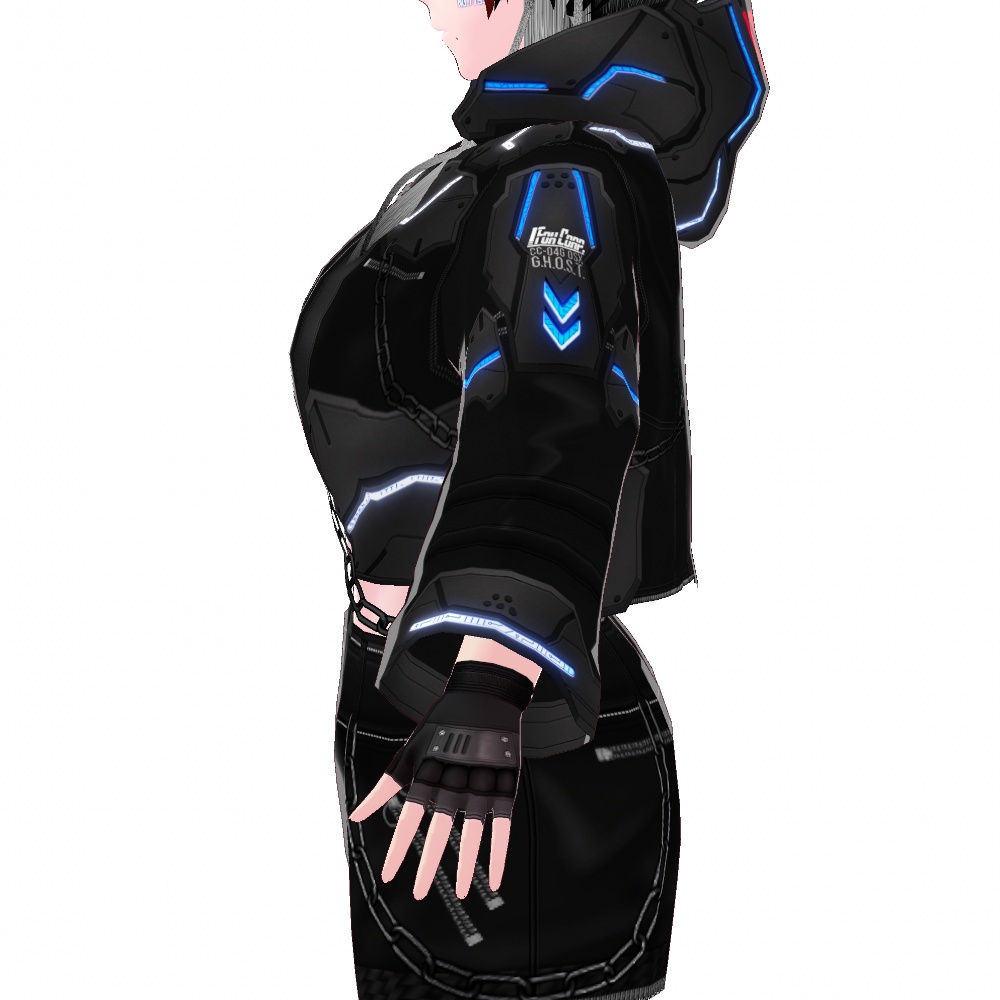VRoid用 4色展開 サイバージャケット "G.H.O.S.T." - Cyber Jacket "G.H.O.S.T." 4Colors