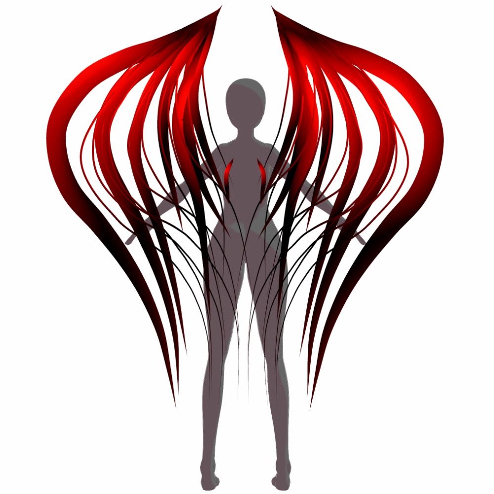 VRoid用 6色展開 無料版あり 天使・悪魔の翼 - Angel/Daemon Wings 6Colors