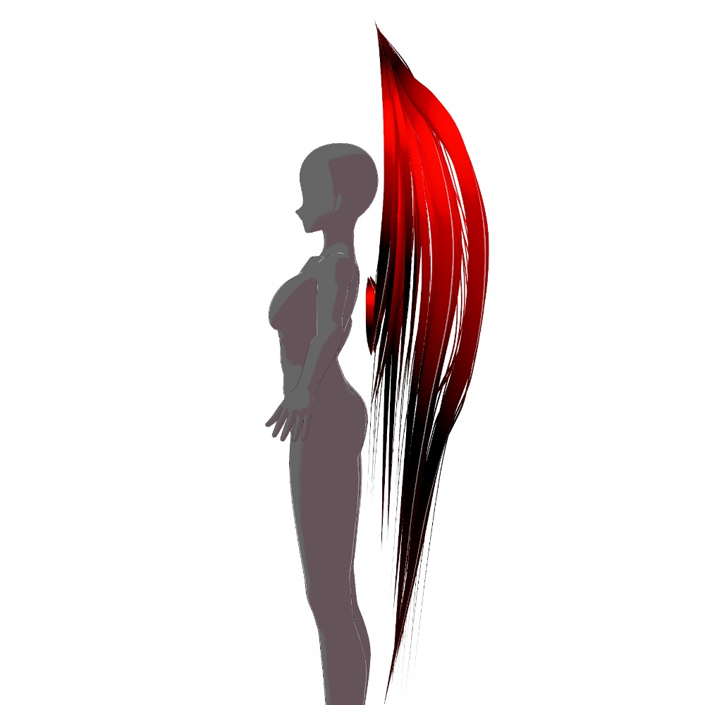 VRoid用 6色展開 無料版あり 天使・悪魔の翼 - Angel/Daemon Wings 6Colors