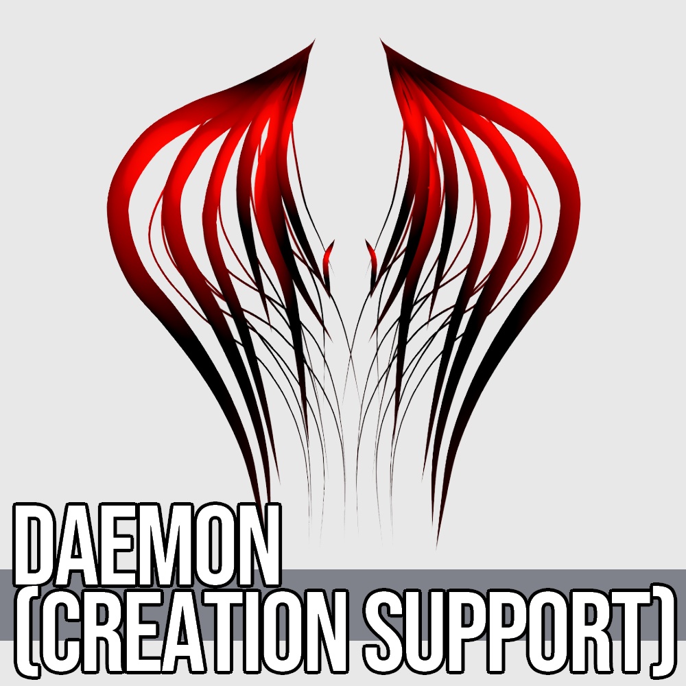 VRoid用 6色展開 無料版あり 天使・悪魔の翼 - Angel/Daemon Wings 6Colors