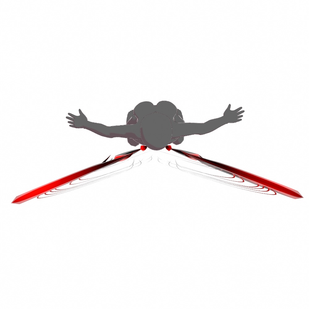 VRoid用 6色展開 無料版あり 天使・悪魔の翼 - Angel/Daemon Wings 6Colors