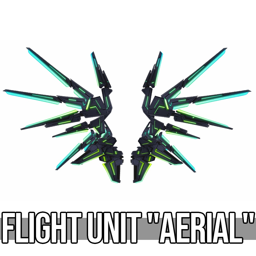 VRoid用 4色展開 フライトユニット エアリアル - Flight Unit "Aerial" 4Colors
