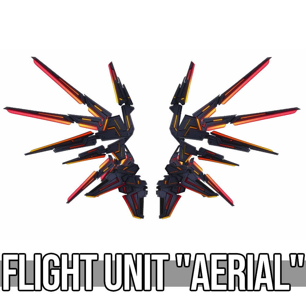 VRoid用 4色展開 フライトユニット エアリアル - Flight Unit "Aerial" 4Colors