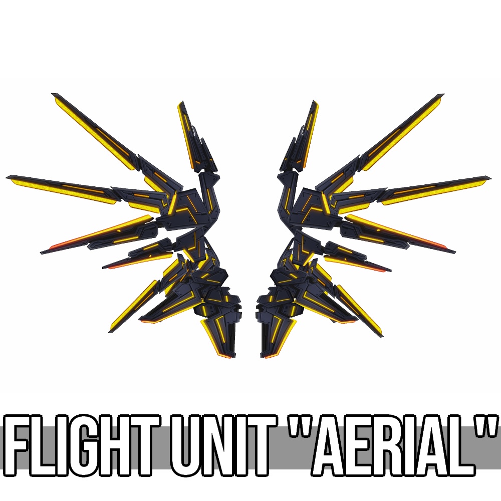 VRoid用 4色展開 フライトユニット エアリアル - Flight Unit "Aerial" 4Colors