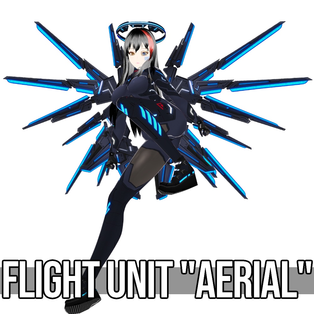 VRoid用 4色展開 フライトユニット エアリアル - Flight Unit "Aerial" 4Colors