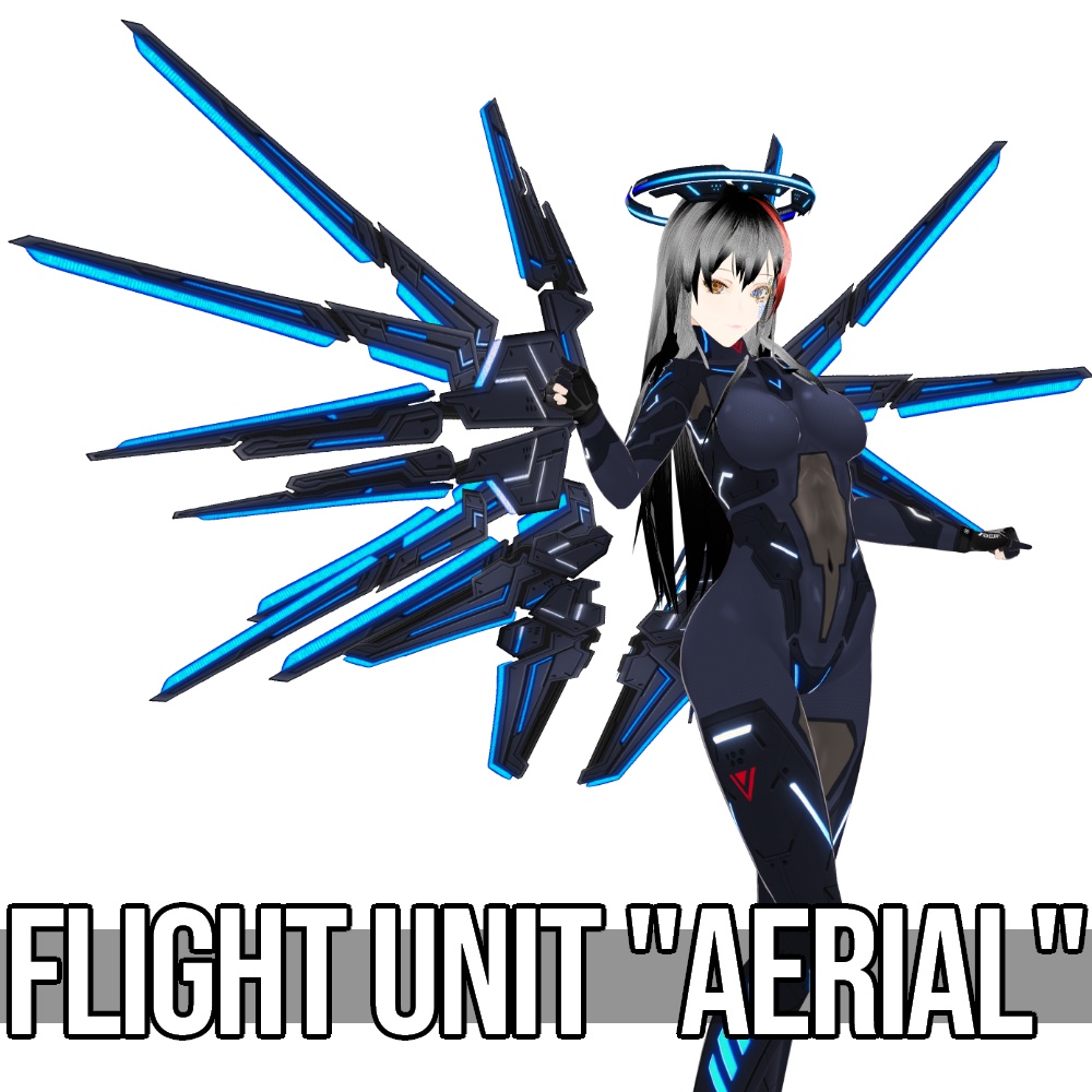 VRoid用 4色展開 フライトユニット エアリアル - Flight Unit "Aerial" 4Colors