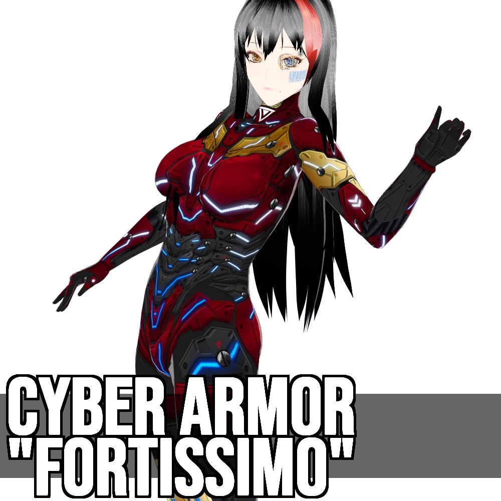 VRoid用 4色展開 サイバーアーマー第2世代 "Fortissimo" - Cyber Armor "Fortissimo" 4Colors