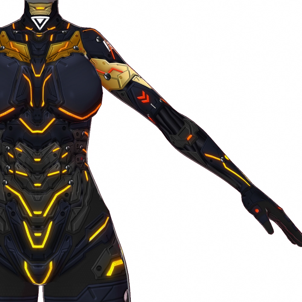 VRoid用 4色展開 サイバーアーマー第2世代 "Fortissimo" - Cyber Armor "Fortissimo" 4Colors