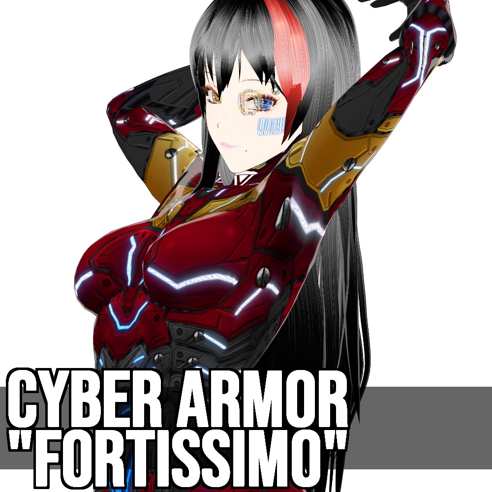 VRoid用 4色展開 サイバーアーマー第2世代 "Fortissimo" - Cyber Armor "Fortissimo" 4Colors