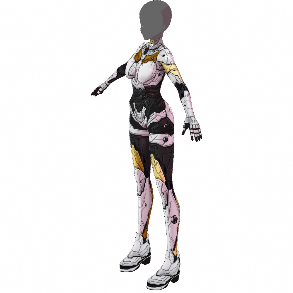 VRoid用 4色展開 サイバーアーマー第2世代 "Fortissimo" - Cyber Armor "Fortissimo" 4Colors