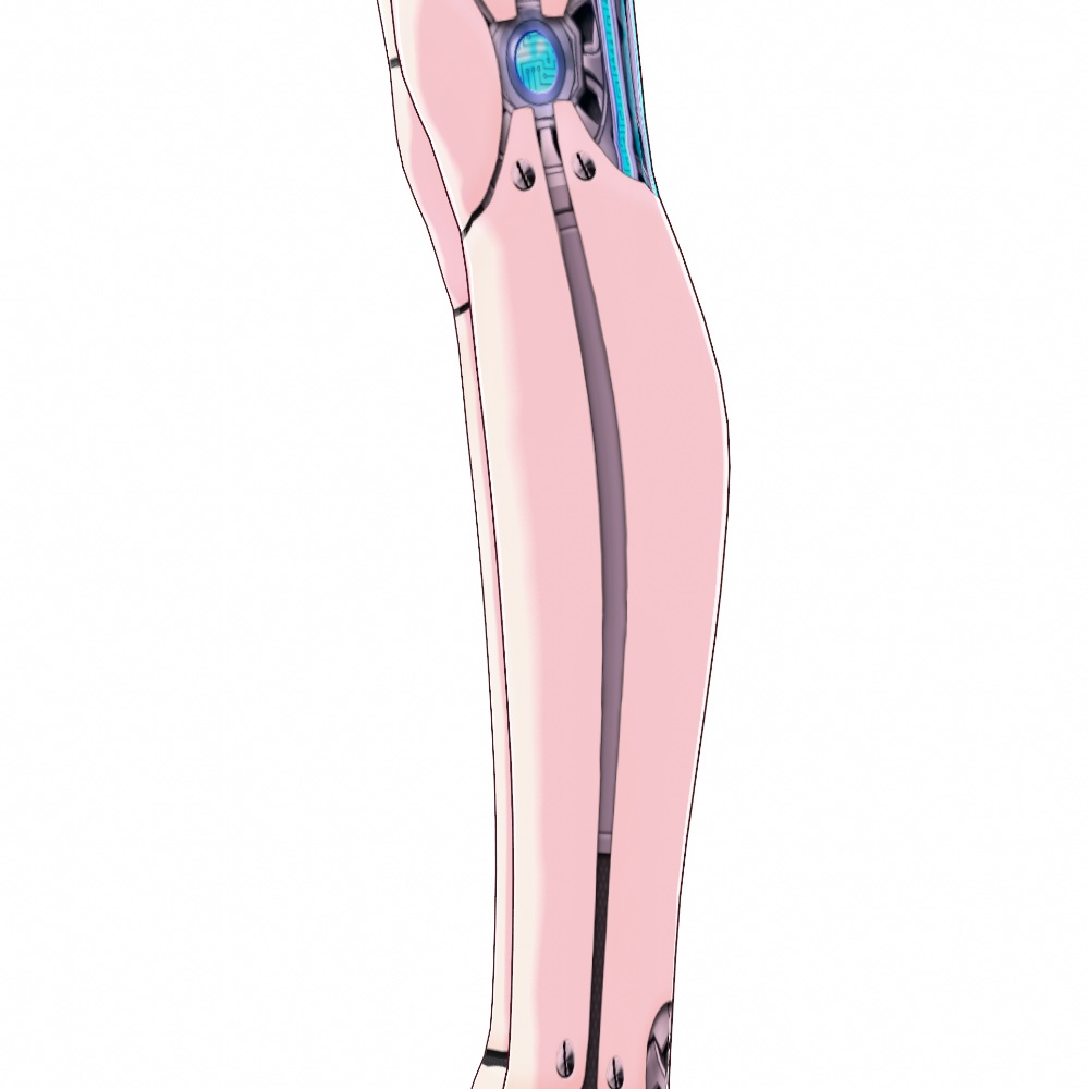 VRoid用 4色展開 アンドロイド風サイバーボディスキン 肌テクスチャ 2 - Android(Gynoid) Cyber Body Skin Design2 4Colors