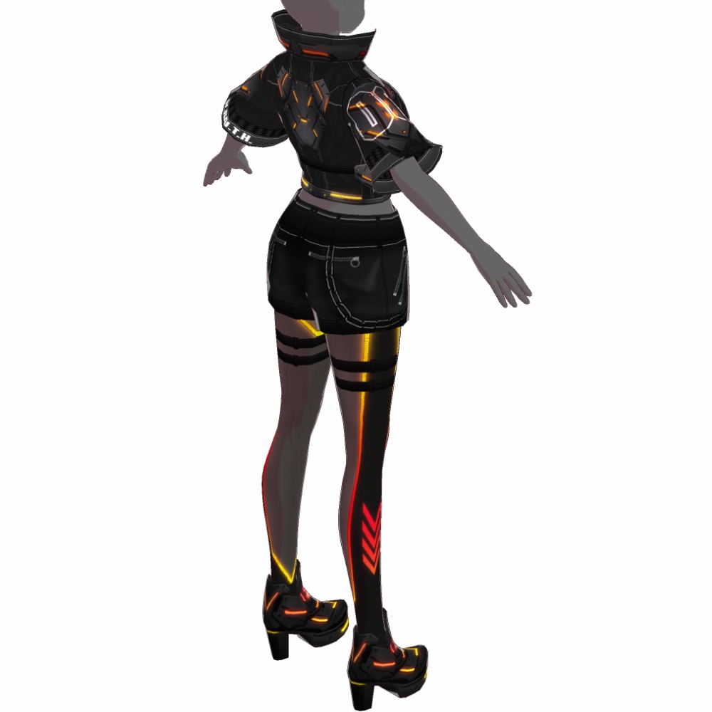 VRoid用 4色展開 サイバージャケット "W.RAI.T.H." - Cyber Jacket "W.RAI.T.H." 4Colors