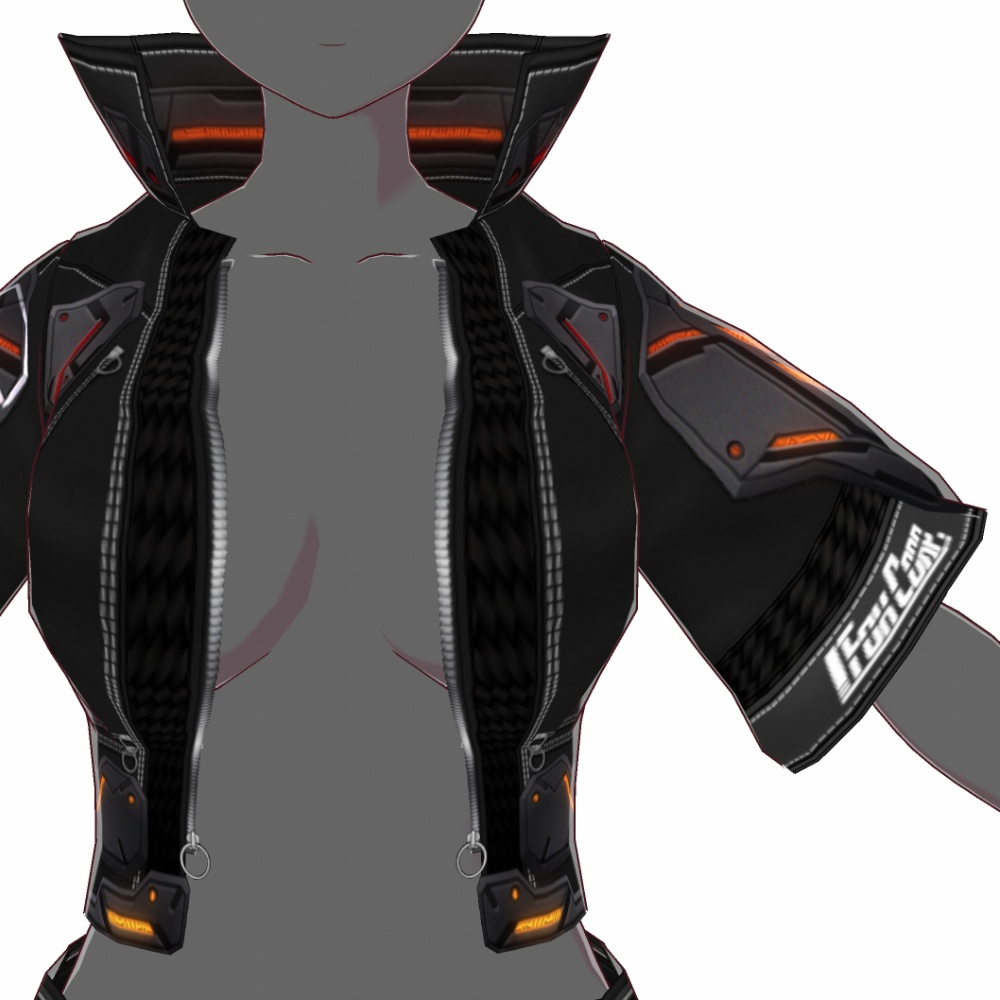 VRoid用 4色展開 サイバージャケット "W.RAI.T.H." - Cyber Jacket "W.RAI.T.H." 4Colors