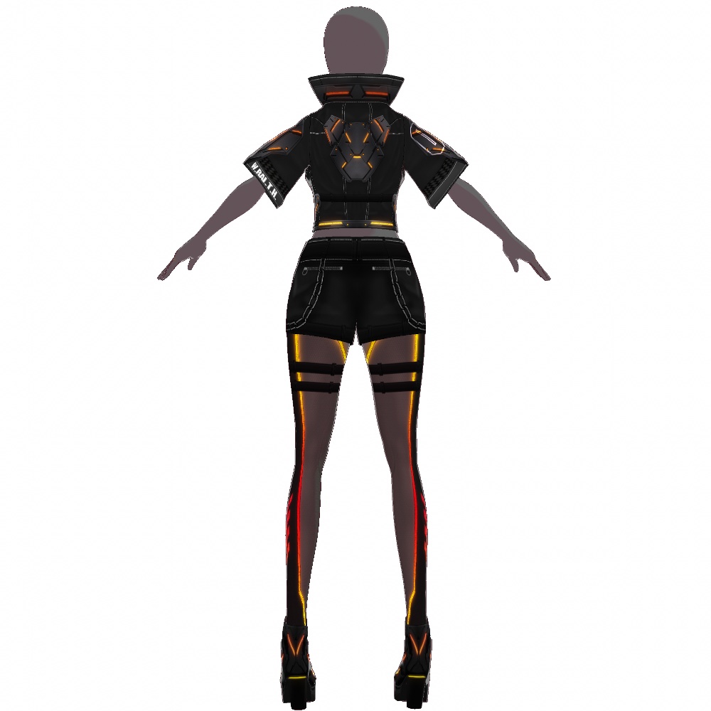 VRoid用 4色展開 サイバージャケット "W.RAI.T.H." - Cyber Jacket "W.RAI.T.H." 4Colors