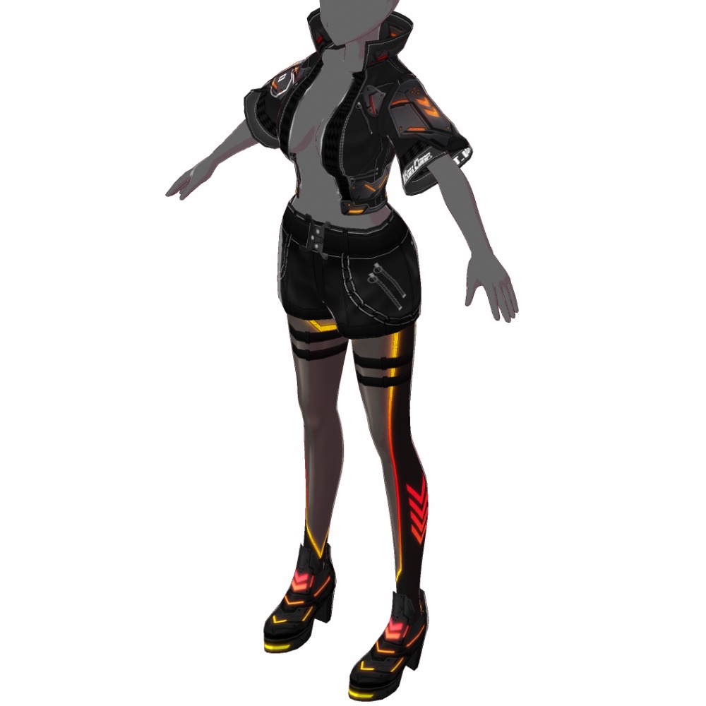 VRoid用 4色展開 サイバージャケット "W.RAI.T.H." - Cyber Jacket "W.RAI.T.H." 4Colors