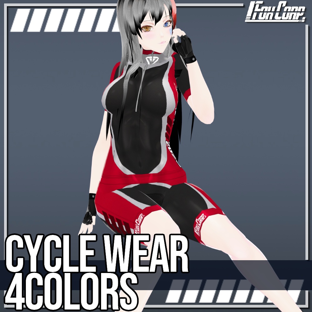 VRoid用 4色展開 サイクルウェアセット - CycleWear 4Colors